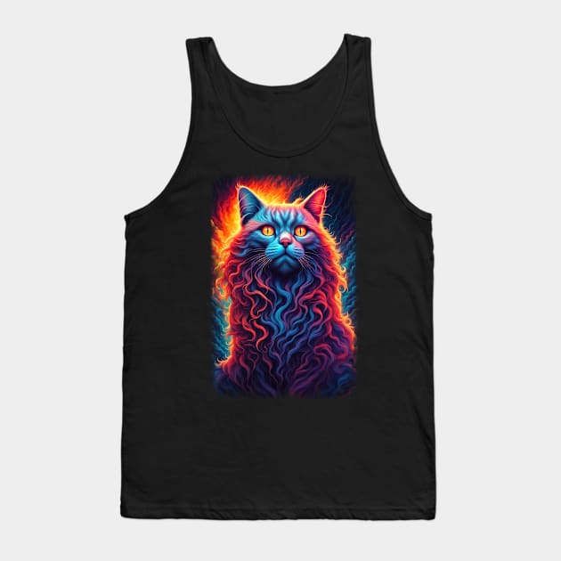 Neon Cat 03 Tank Top by KawaiiDread